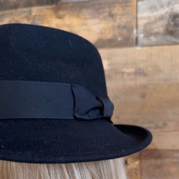 Belfry Classic Black Wool Fedora - Picture 10 of 12